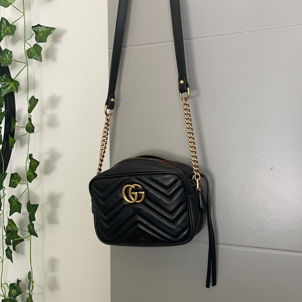 Gucci GG Marmont matelassé mini bag black